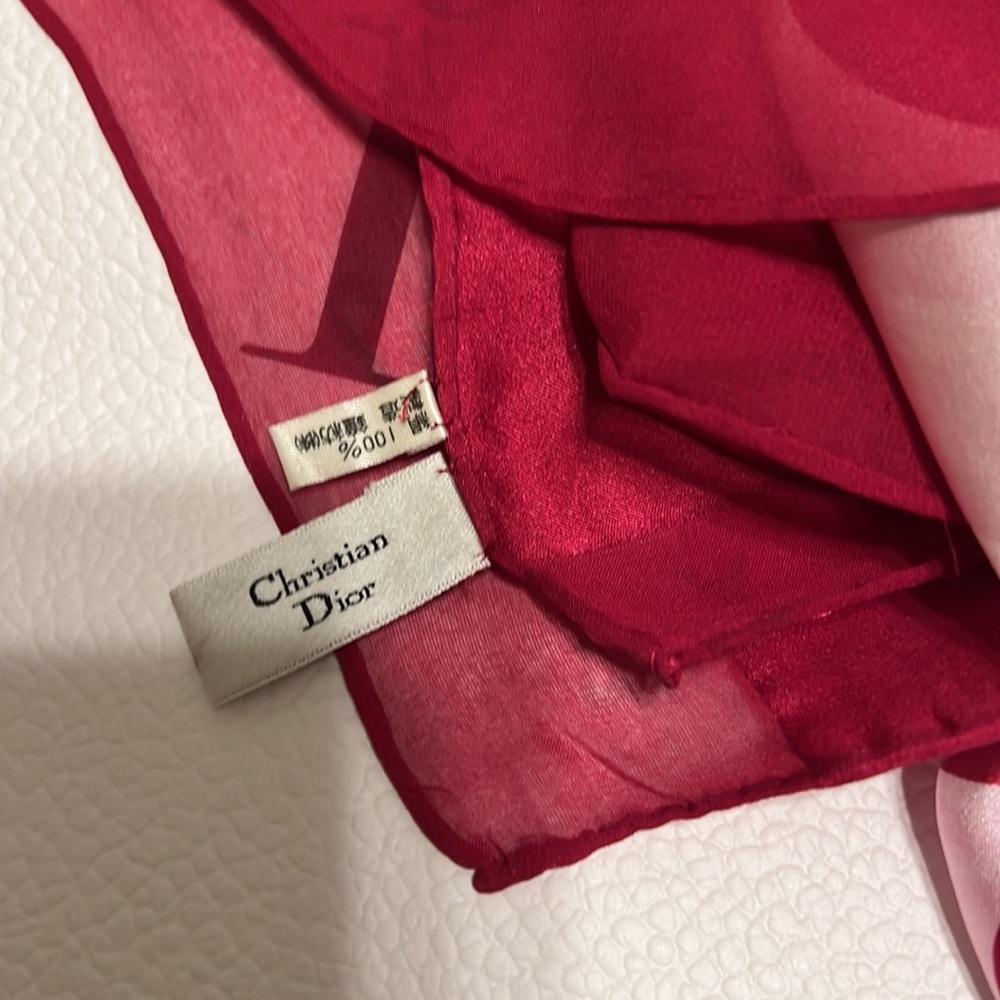 Christian Dior large shawl scarf silk - Picture 3 of 9
